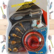 Trade Shop - Kit 7 Pz Punte Frese Allargafori Manuale Con Cacciavite Svasatrice Allarga Tubi -