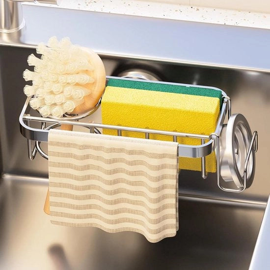 Sostegno per Lavandino in Acciaio Inox con Viti con Maggiore Aderenza - Riciclabile - Antiruggine - Cassetto per Ghiaccio - Interno - Organizzatore - Tenere la Spugna per la Vaschetta - Pulito - HTML 4 - Contenitore - Sostegno per Lavandino Magnetico
