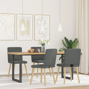 Sedie da Pranzo 4 pz Grigio Scuro in Tessuto 3315222