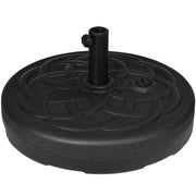Base per Ombrellone da Giardino ¨C zephmum ¨C Nero 35 kg Sabbia 25L Acqua ?56x30,5 cm