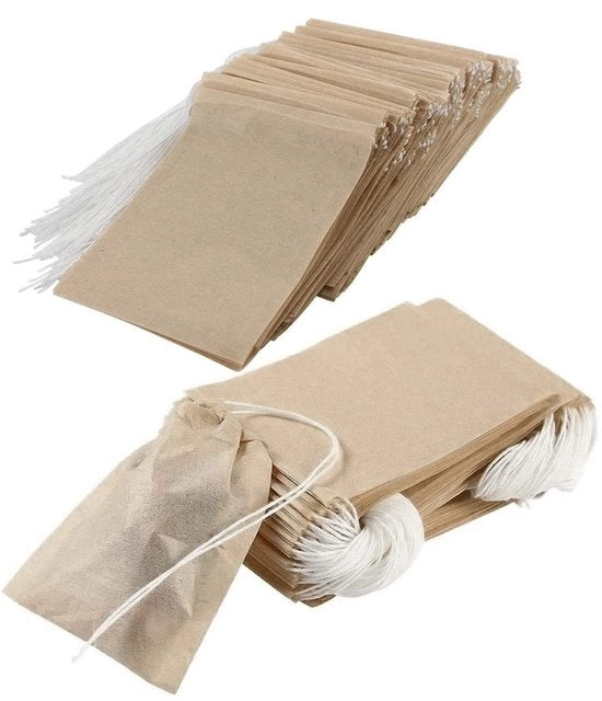 Sacchi a filtro in carta biodegradabili - 200 pezzi - per tè in scatola - 5 x 7 cm