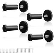 Set di 4 ganci per cappe con accessori di fissaggio | Grande capacità di carico | Ganci in acciaio inox per bagno, camera da letto e cucina | Gancio per asciugamani e gancio per cappe resistenti alle abrasioni