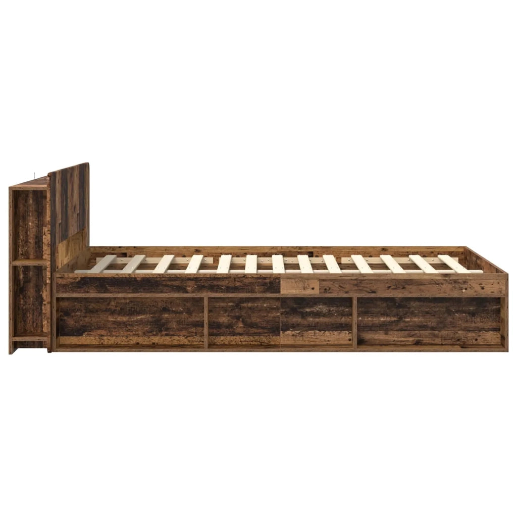 Telaio del letto con storage Legno antico 120 x 190 cm 3433355