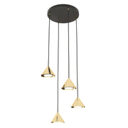Lampadario Emibig ELIT nero oro 4 luci GX53 Ø30cm regolabile