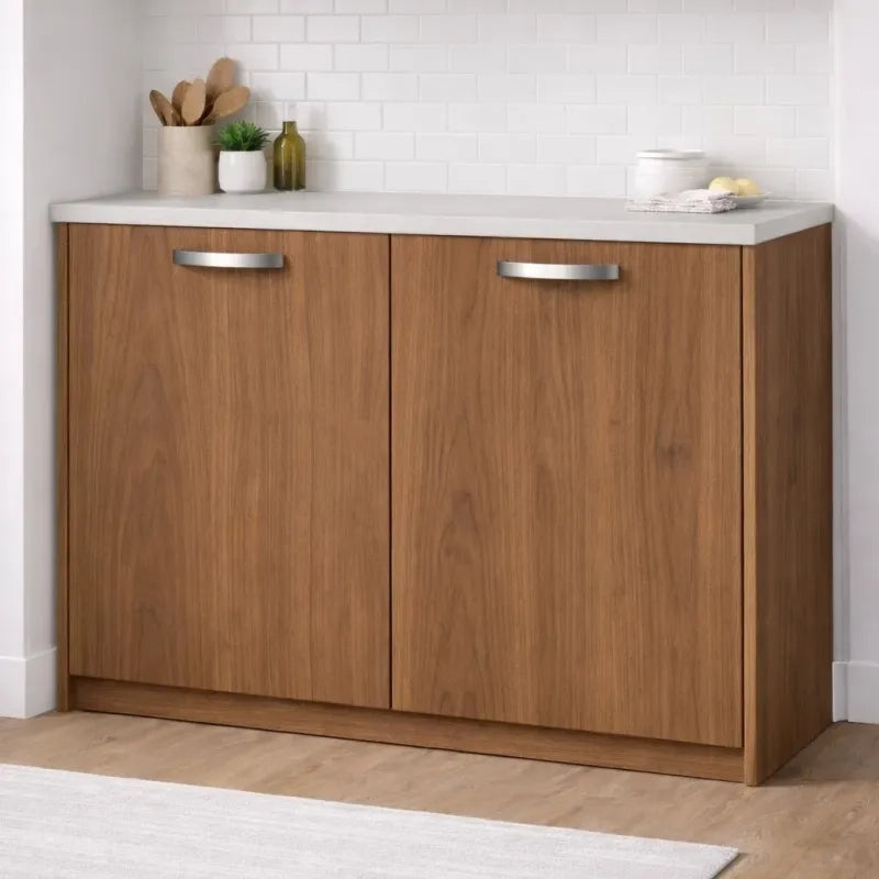 Anta per mobili in Legno nobilitato Compresa di Maniglia 90x30 Noce