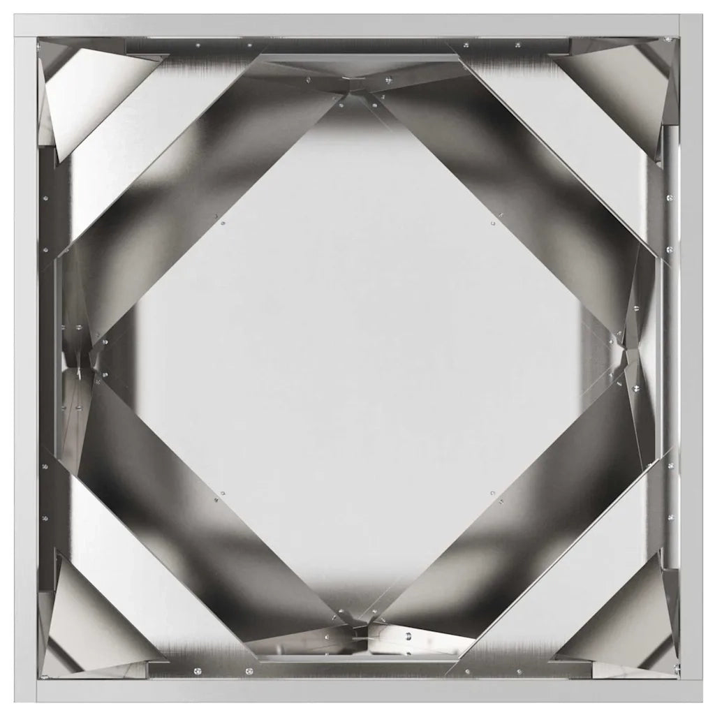 Fioriera-Vaso-Contenitore per Piante Argento 50 x 50 x 50 cm Acciaio inossidabile