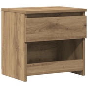 Comodino | Armadio da Notte | Mobiletto da notte Rovere Artigianale 40x30x39 cm in Legno Multistrato