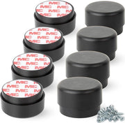 Piedini di legno adattabili con adesivo Ø 55 mm - 23-35 mm di altezza - Set da 8 - Nero