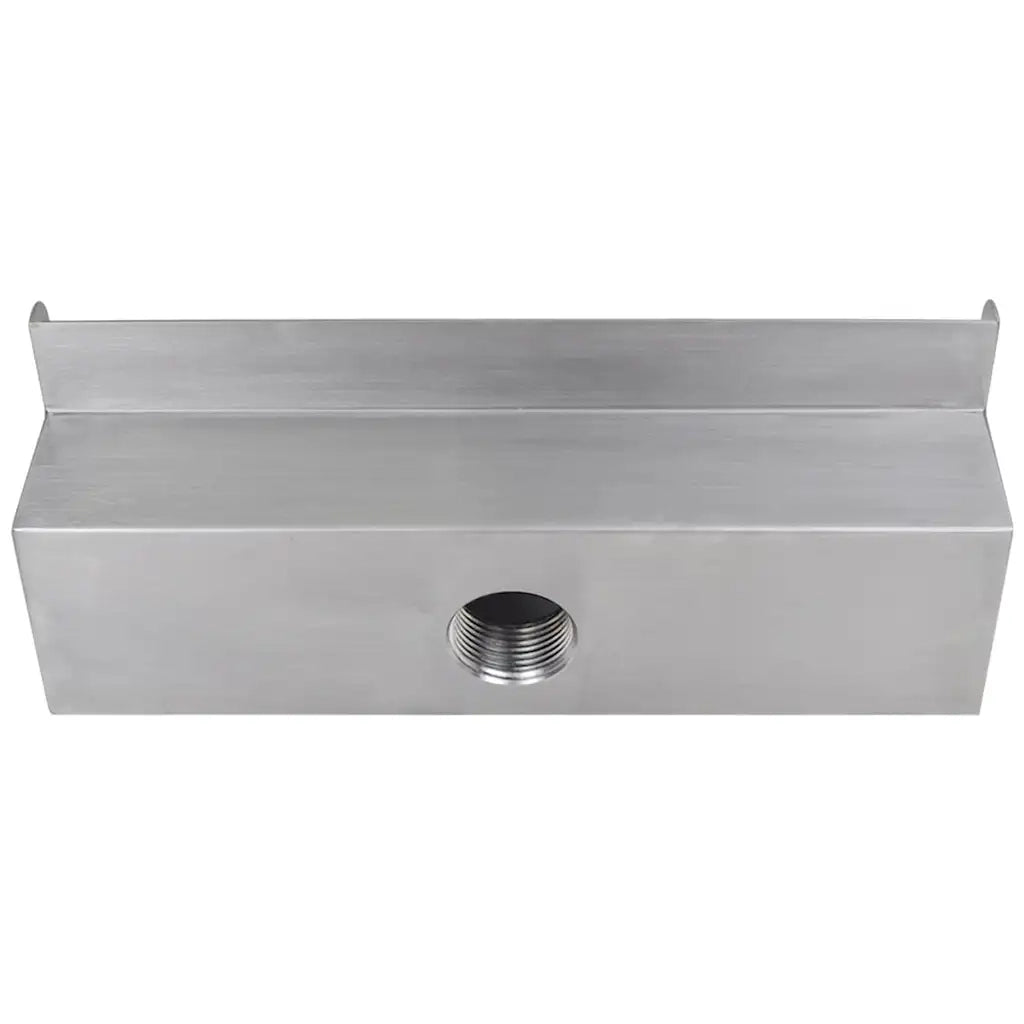 Fontana a Cascata per Giardino Rettangolare Acciaio Inox 30 cm 41665