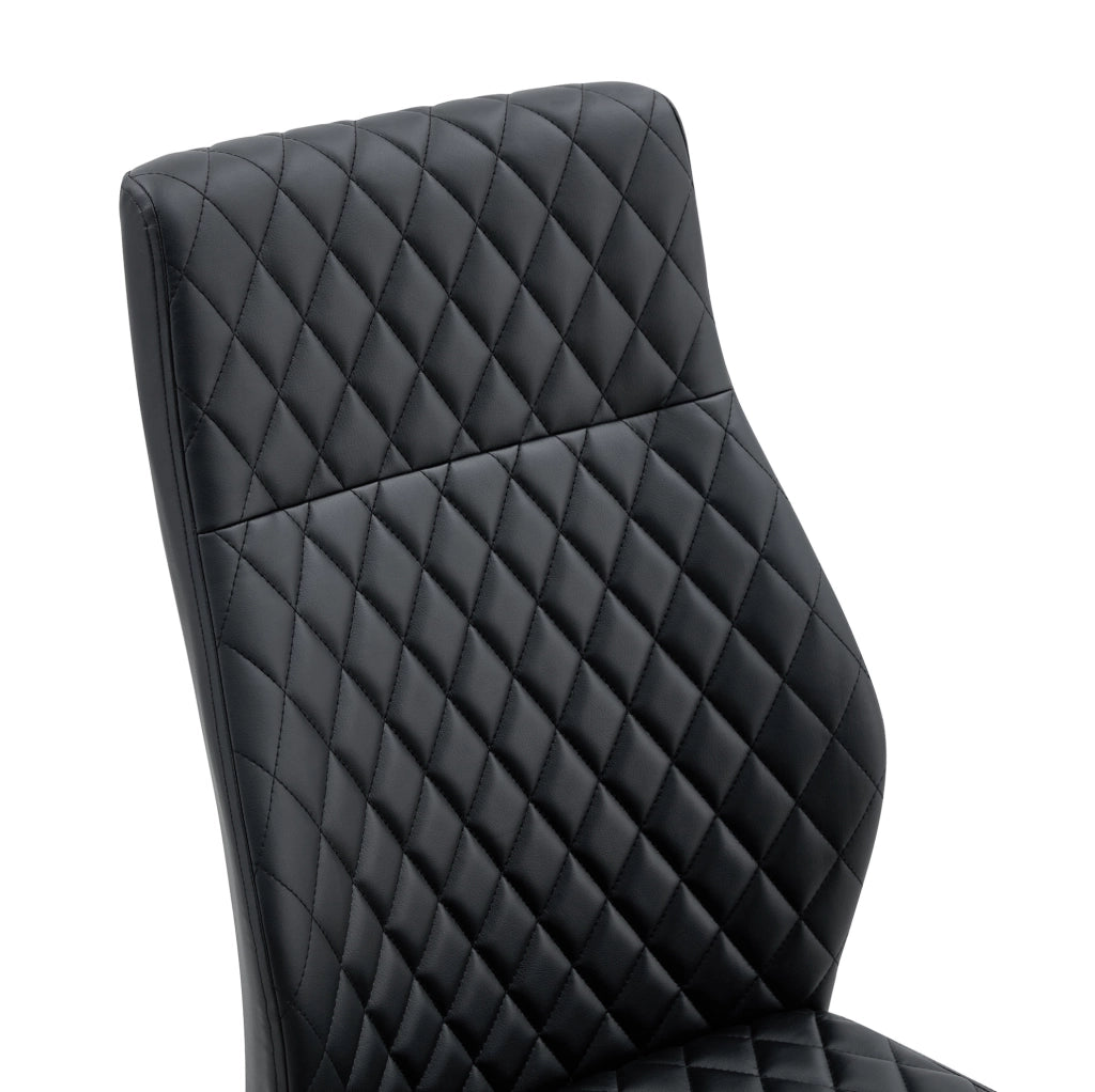 Set tavolo rotondo con 2 sedie imbottite nero e oro
