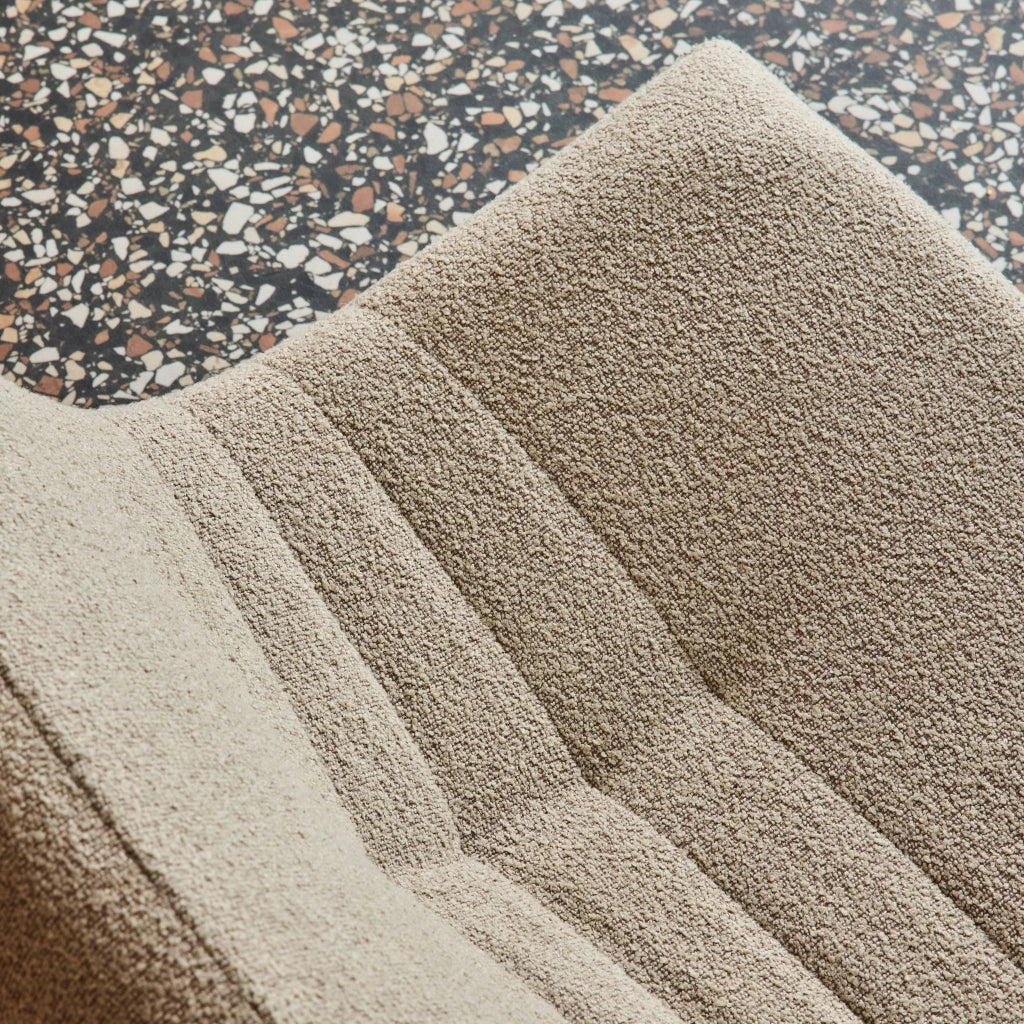 Poltroncina per bambini in tessuto bouclé testurizzato, 1 posto, beige