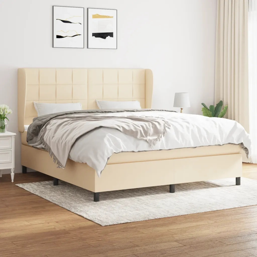 Giroletto a Molle con Materasso Crema 180x200 cm in Tessutocod mxl 98168