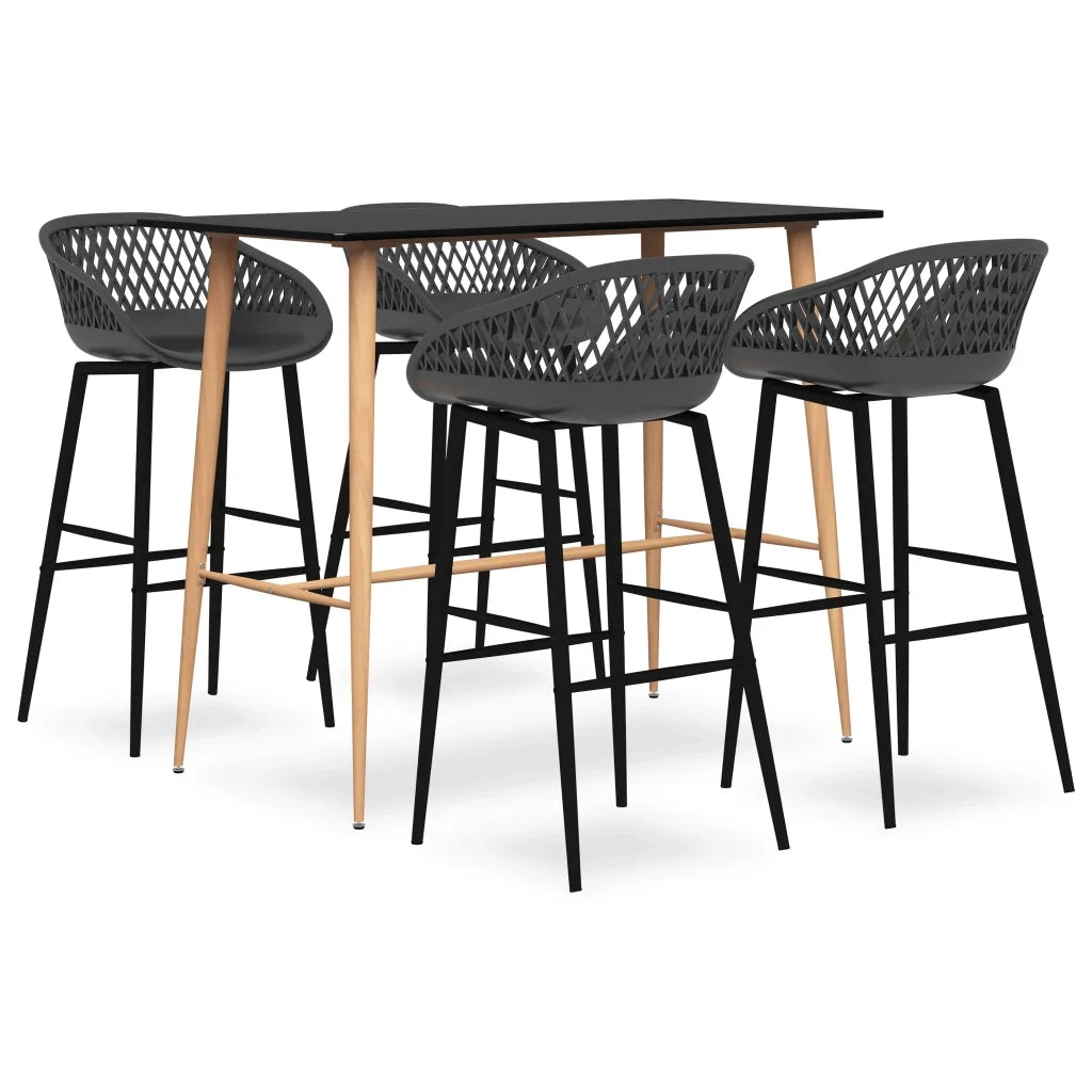 Set da Bar 5 pz Nero e Grigiocod mxl 120384