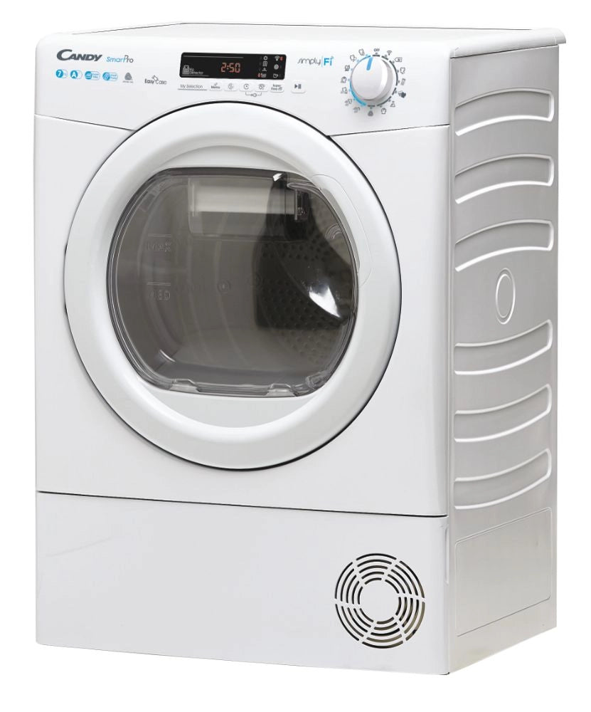 Asciugatrice a Pompa di calore Slim 7 Kg Candy Smart Pro CSO4H7A1DE-S AxLxP (85x60x46) Wi-Fi + BLE Cicli Rapidi CSO4 H7A1DE-S Classe energetica A+