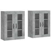 Armadietti a Parete 2 pz Grigio Cemento in Legno Multistrato CFW2613964
