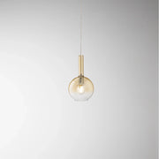 Sospensione Contemporanea Lollipop Vetro Ambra 1 Luce E27 Ip20 D20