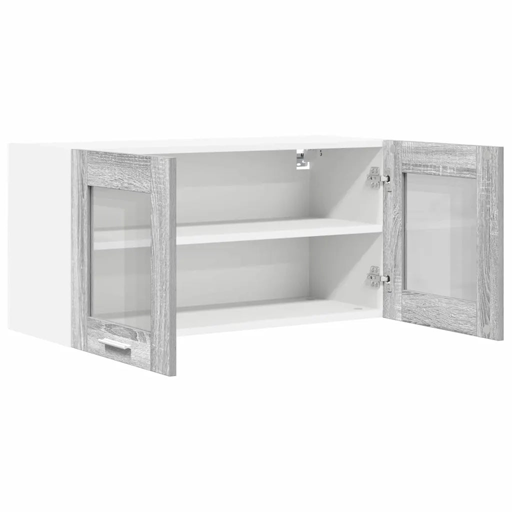 Armoire suspendue Gris Sonoma et Blanc 80 x 31 x 40 cm