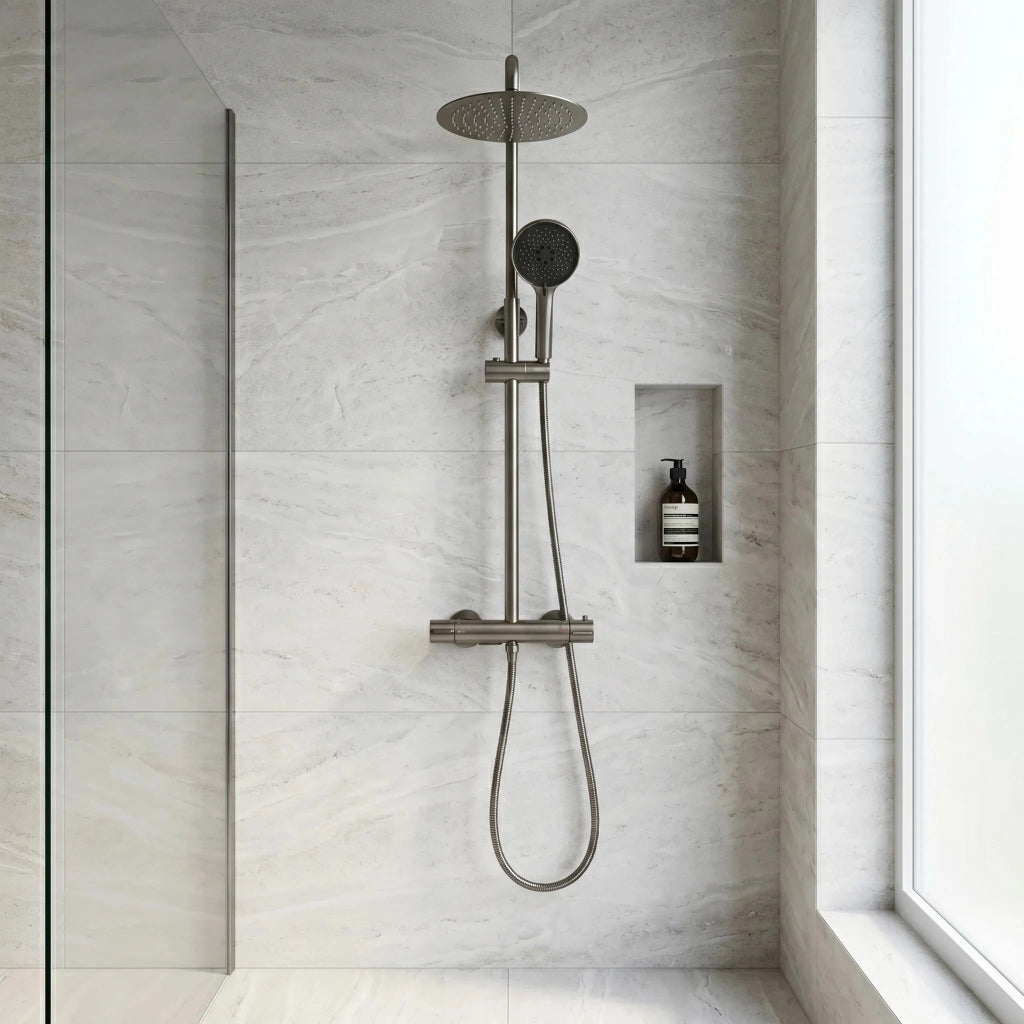 Set Doccia Da Incasso Con Termostatato Drop Titan