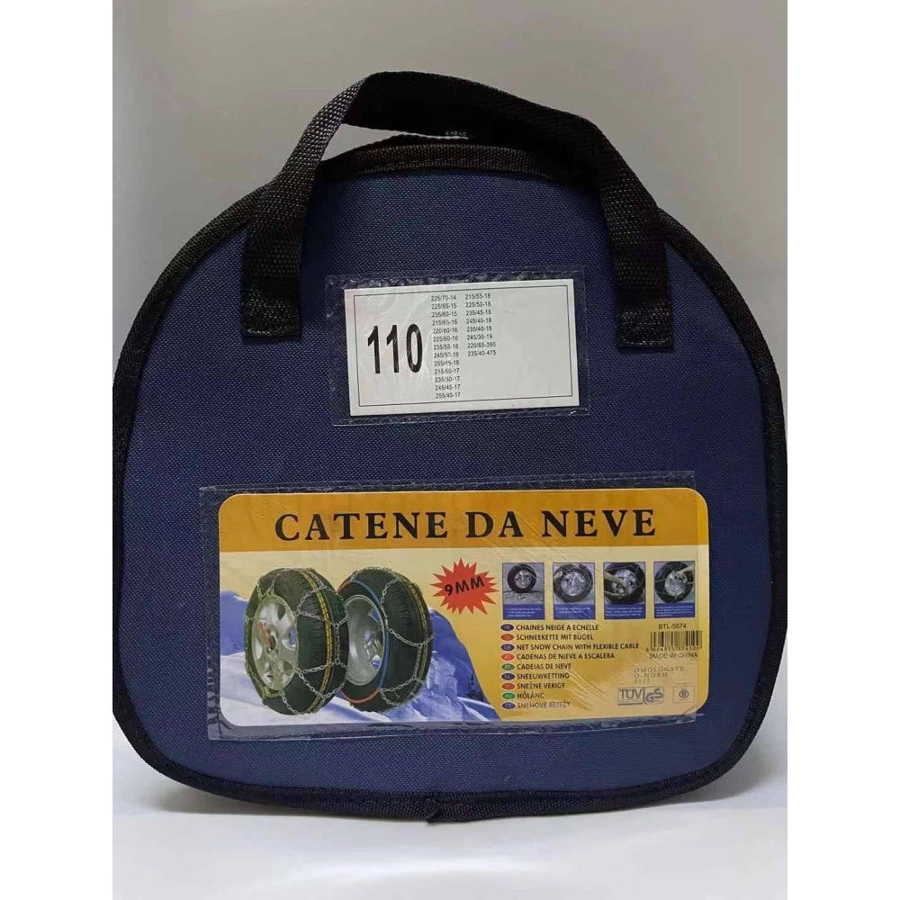 Trade Shop - Catene Da Neve Per Auto Gruppo 110 Pneumatici Facili Da Montare Omologate -