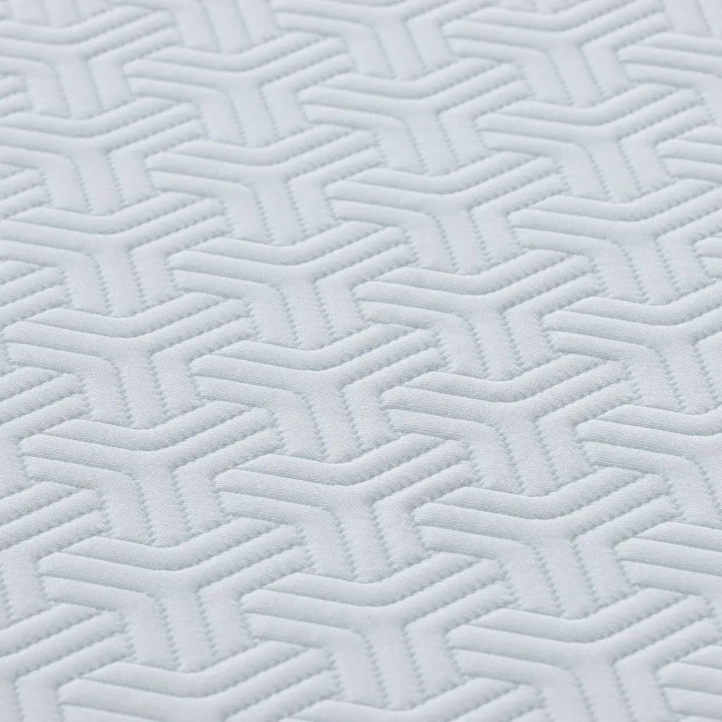 Materasso Bianco e Grigio 140 x 200 cm Tessuto Jacquard