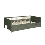 Letto nido per bambini 190cm in pino naturale con rete a doghe e