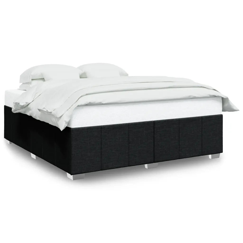 Giroletto senza Materasso-Struttura Letto Nero 180x200 cm in Tessuto 858096