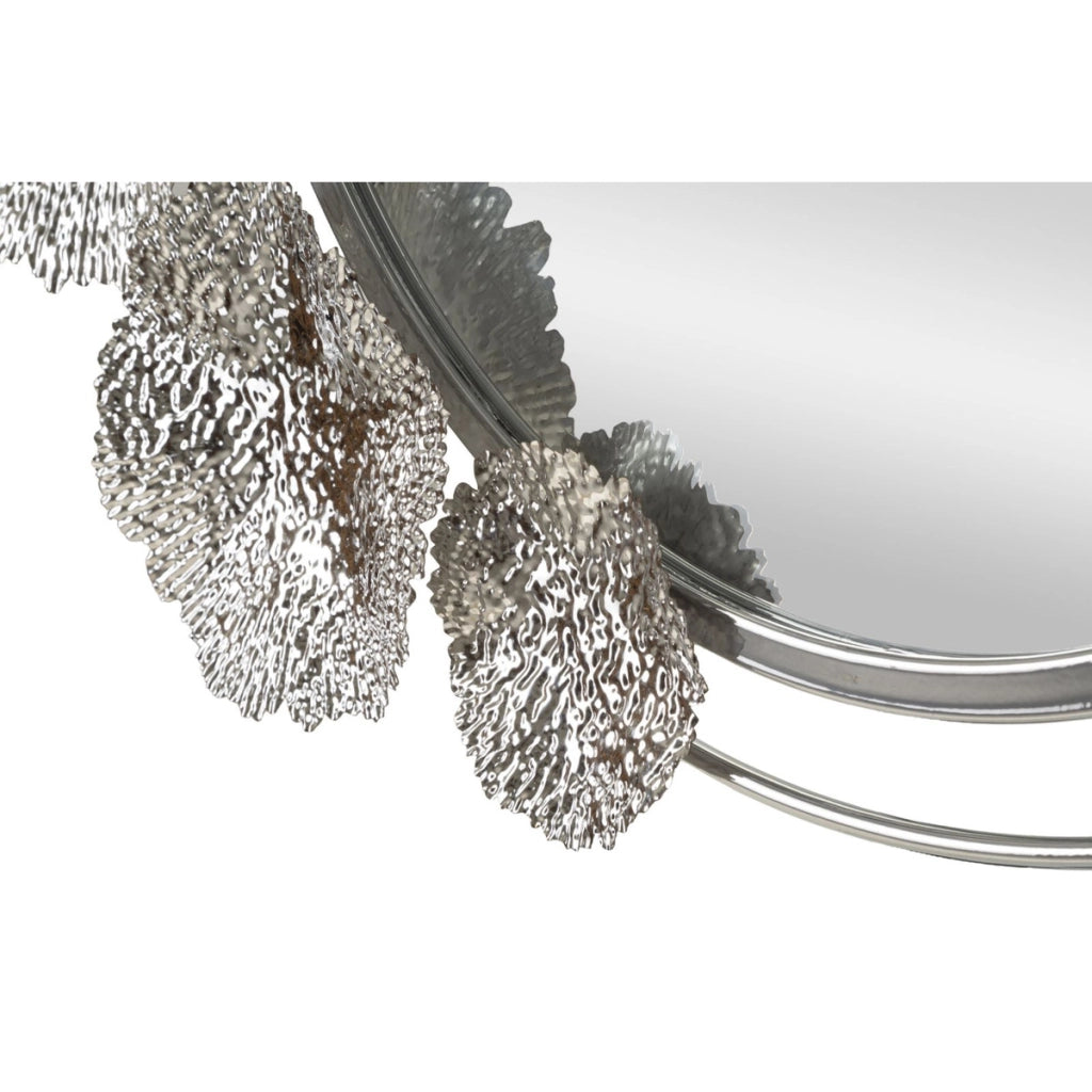 Specchio con Cornice VKH506, Argento, Metallo, 85x7x80,6 cm