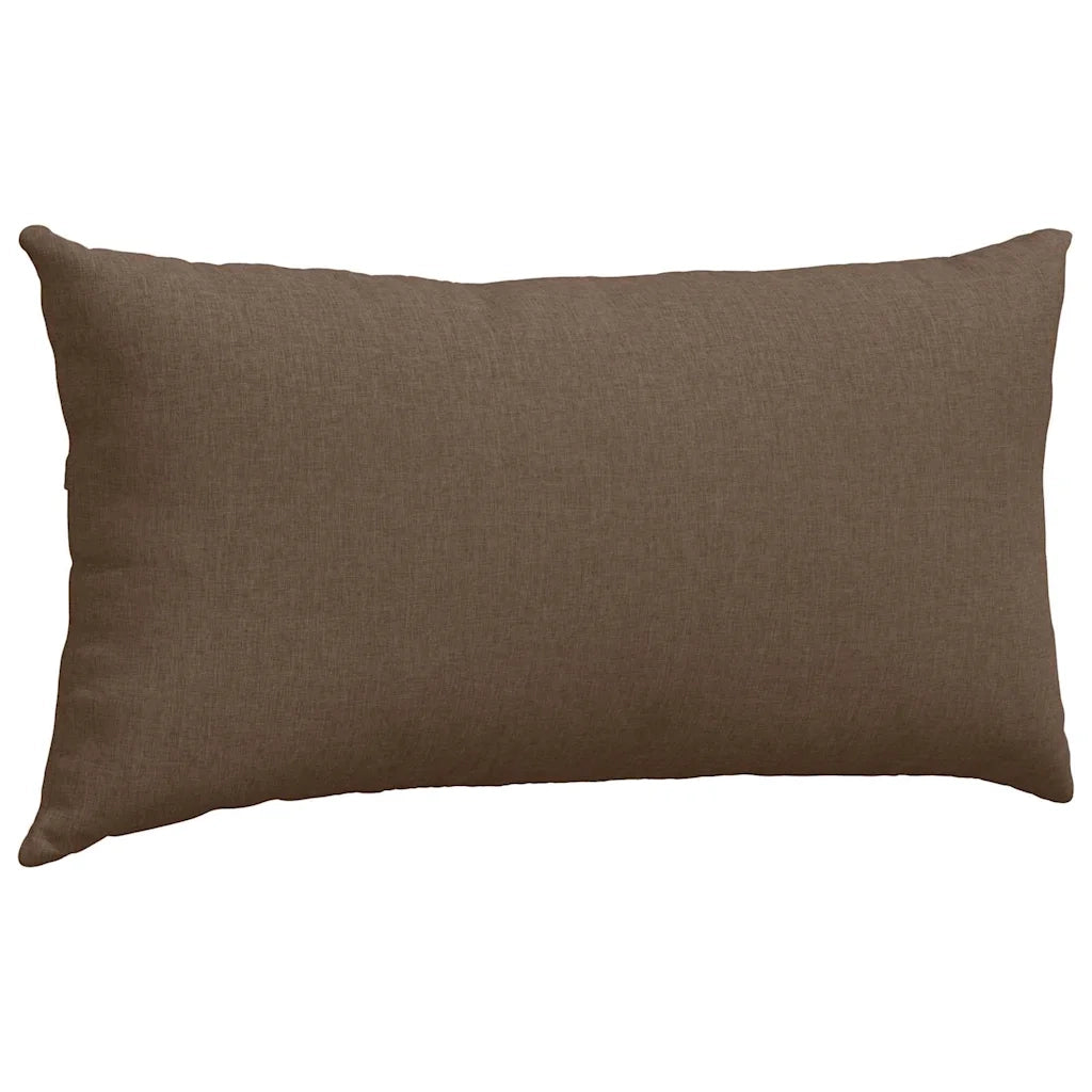 Cuscini da Divano 2 pz | Cuscini per sedie Marrone 80 x 40 cm Tessuto