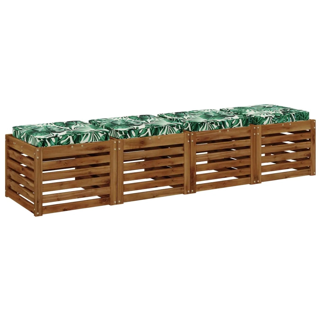 Cuscini per Sedia in 4 Pezzi VUGHT 4 pcs 100% Poliestere 946261