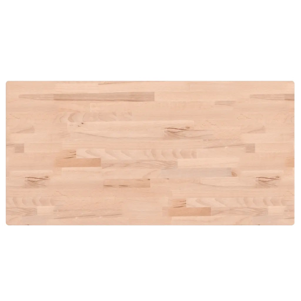 Piano Tavolo 80x40x1,5cm Rettangolare Legno Massello Faggio 3188878