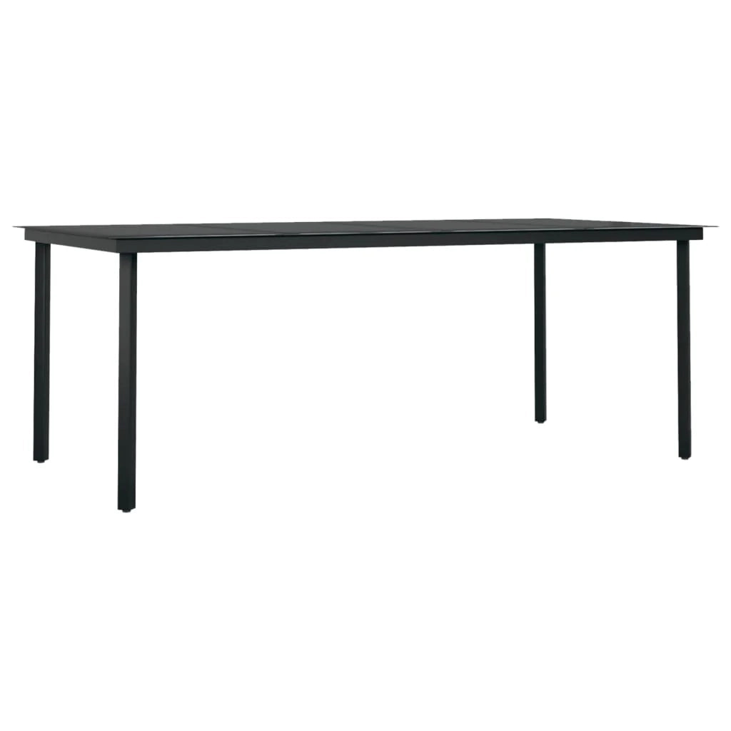 Set da pranzo da giardino per esterni 7 pezzi con cuscini grigio 02_0014169