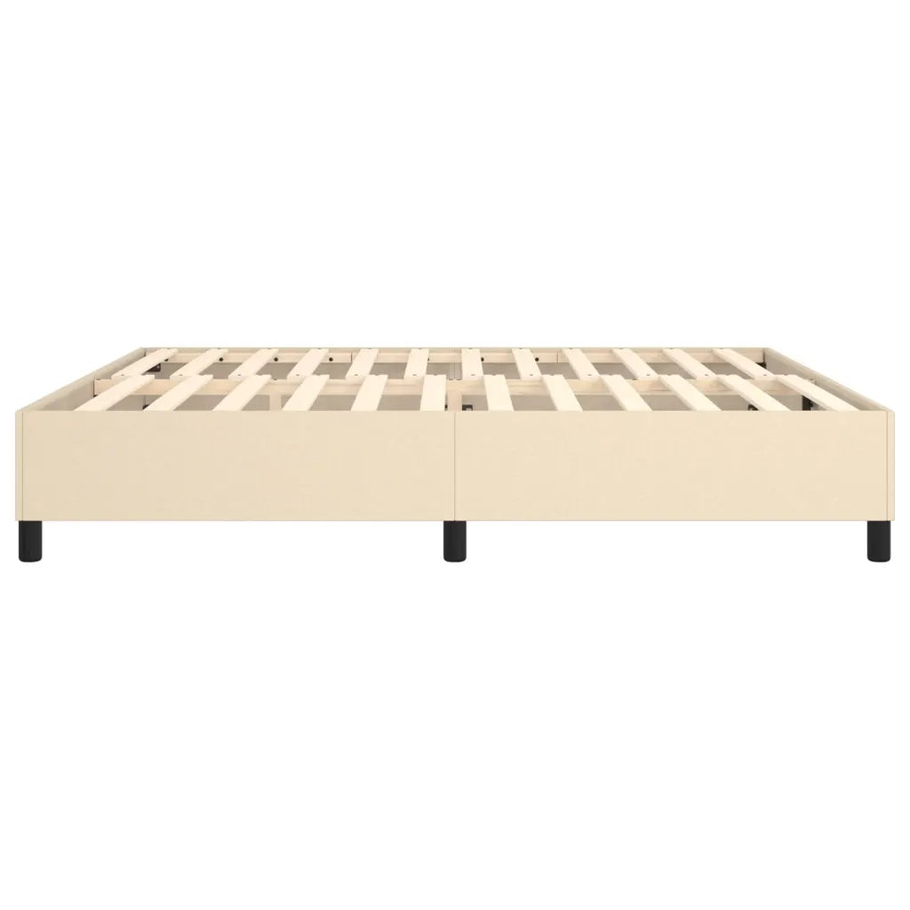 Struttura Letto a Rete a Molle Crema 200x200 cm in Tessuto 3120891