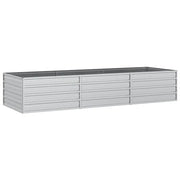 Fioriere | Cassetta per fiori | Letto Rialzato Giardino 240x80x45 cm in Acciaio Zincato Argento