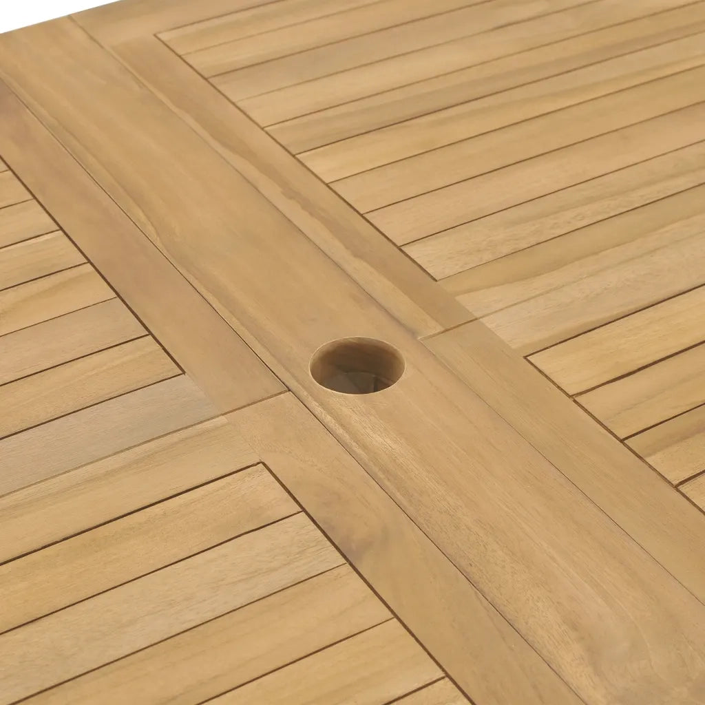 Set da Pranzo per Esterni 9 pz 180-280x100x75 cm Teak Massello 44680