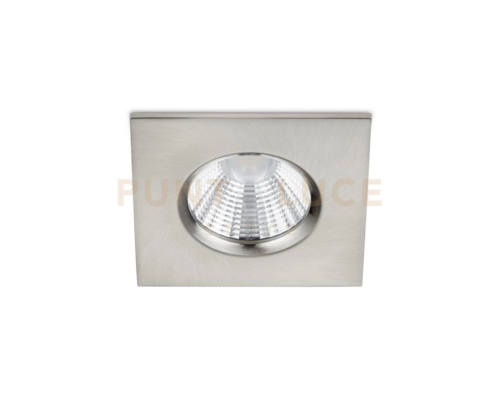 ZAGROS FARETTO DA INCASSO LED  5,5W 345lm, 3000K QUADRATO ACCIAIO DIMMERABILE IP65 8,5CMX8,5CM