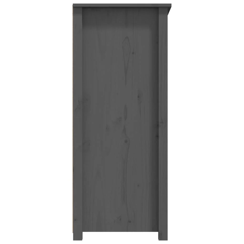 Buffet credenza cassettiera armadio mobile contenitore organizer per cucina soggiorno salotto 83 x 41,5 x 100 cm legno massello di pino grigio 02_0031806