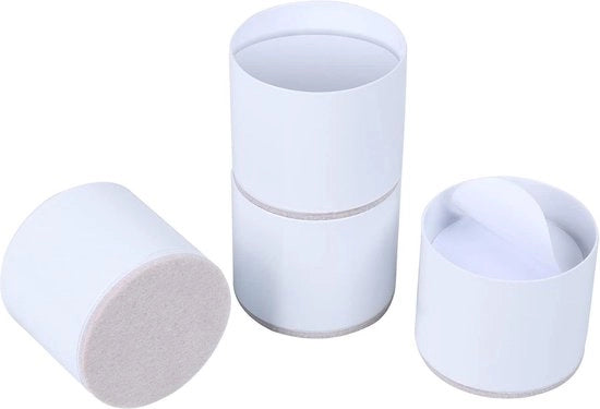 Pannello di Elevazione per Mobili in Acciaio di Carbone, 3,15 x 3,15 x 2 Pollici, 4 Pezzi, Autoadesivo, Aggiunge 2 Pollici di Altezza ai Mobili, Bianco, Rondi.