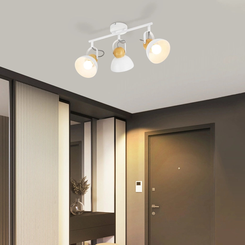 ZMH Faretto da soffitto a 3 luci orientabile a 350° Vintage Plafoniera Soggiorno