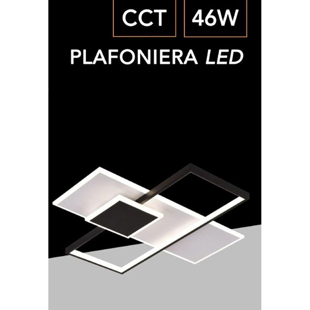 Trade Shop - Plafoniera Da Soffitto A Led 46 W Con Tecnologia Cct Con Switch 3 Colorazione C60-3c -