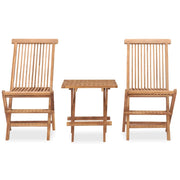 Set da Pranzo da Giardino Pieghevole 3 pz in Massello di Teak 315455