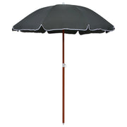 Ombrellone con Palo in Acciaio 180 cm Antracite cod mxl 12424