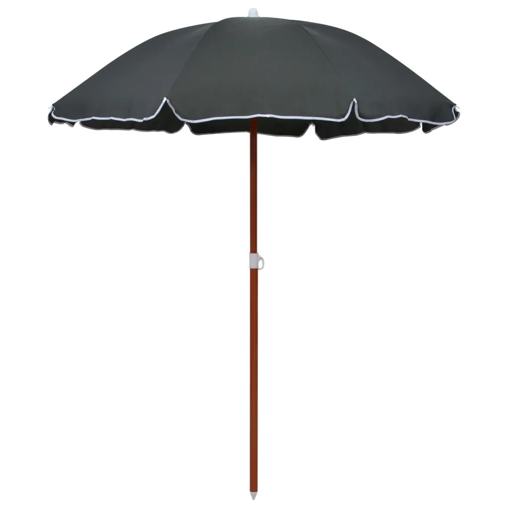 Ombrellone con Palo in Acciaio 180 cm Antracite cod mxl 12424