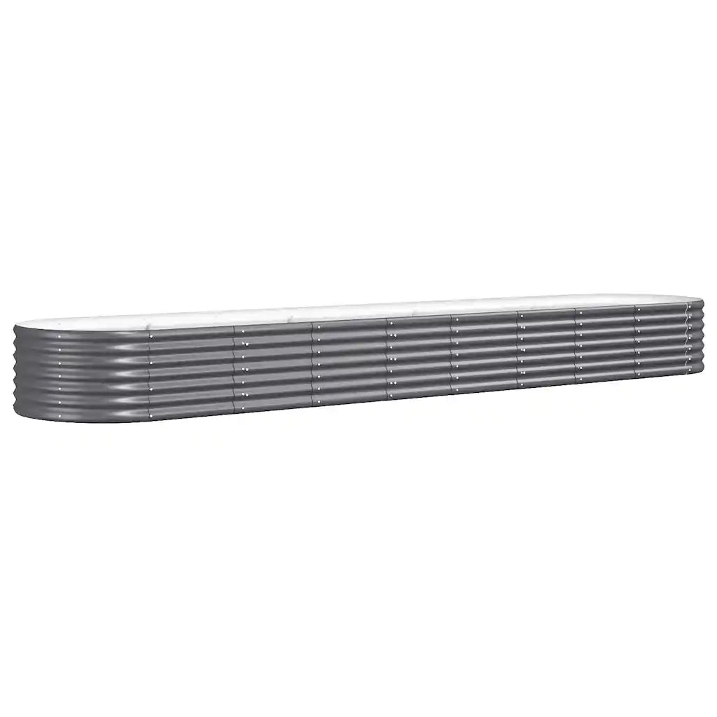Vaso Giardino Acciaio Verniciato Polvere 368x80x36 cm Antracite cod mxl 51902