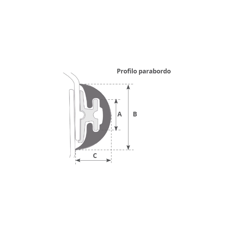 PROFILO RADIAL MM. 30 BIANCO MT.16