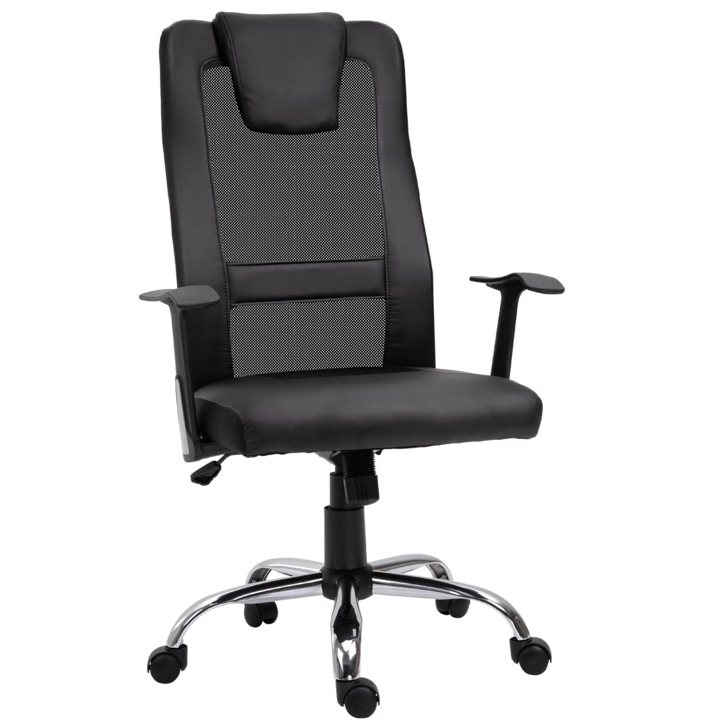 sedia da ufficio ergonomica nera – altezza regolabile, senza materasso