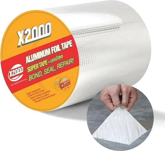 Nastro Adesivo Impermeabile 20 cm x 5 m - Nastro di Riparazione di Alta Qualità per Fessure di Copertura, Cracks di Superficie, Soglia di Finestra, Rotture di Tubo
