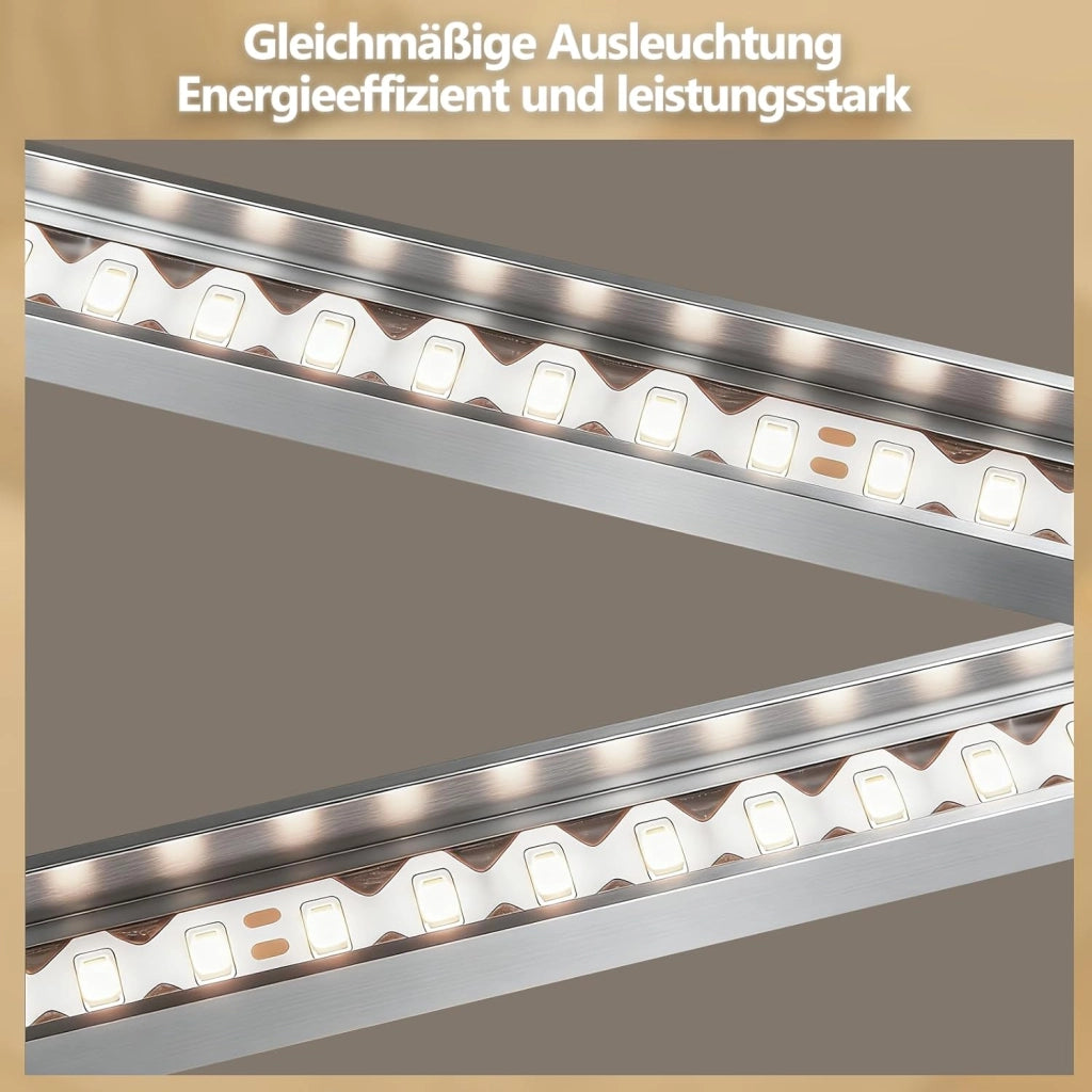 ZMH Plafoniera LED argento 24W 4000K moderna plafoniera quadrata per soggiorno camera da letto corridoio o ufficio