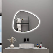 AICA Specchio da bagno  80 x 65 cm, dimmerabile, Funzione Memoria, antiappannamento, 3 colori
