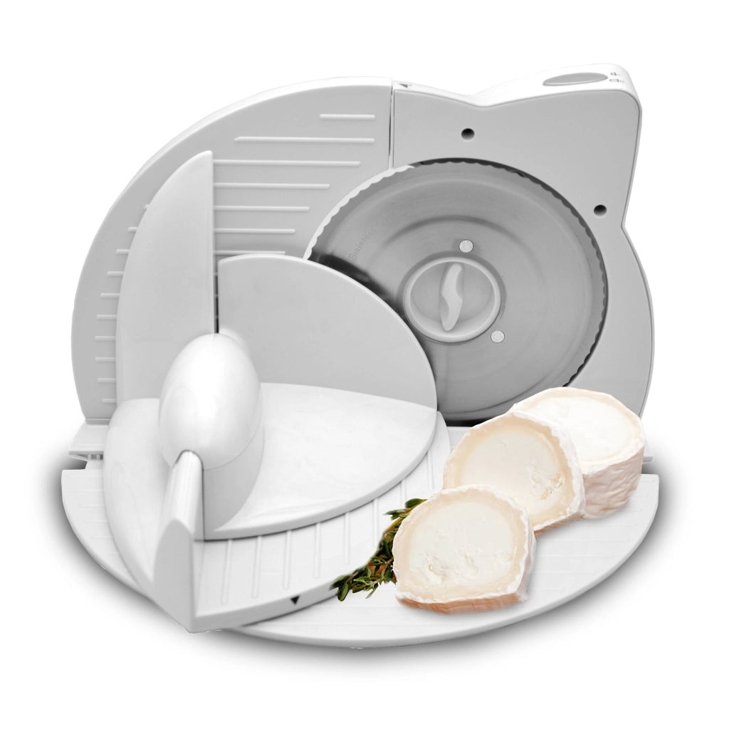 Affettatrice elettrica per salumi e formaggi, lama acciaio inox 170mm, 3 velocità regolabili, taglio da 0 a 15mm 150W - SOGO
