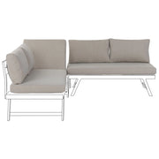 Set di 7 copricuscini per sedie da giardino Taupe in tessuto resistente ai raggi UV e all'acqua rimovibili